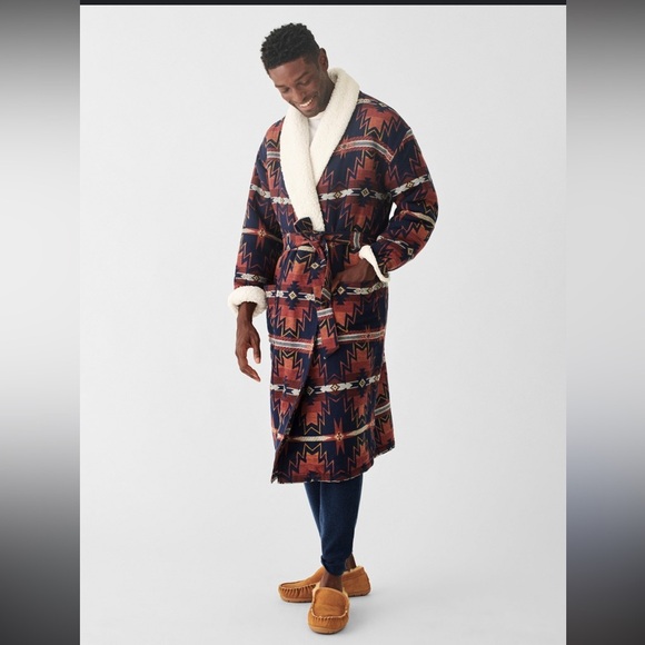 FAHERTY Men's Star Fire High Pile Fleece Doug Good Feather Robe, size S/XS - Picture 1 of 5